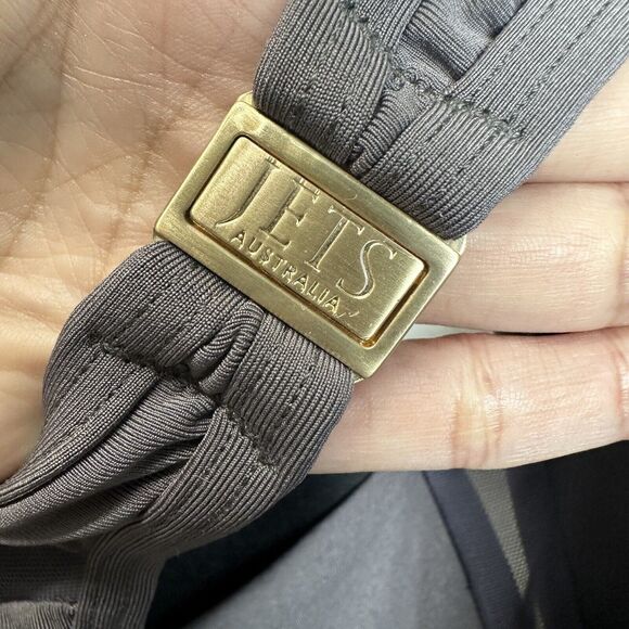 Jets by Jessika Allen Women's Aspire Plunge Cut Out‎ One-Piece Slate 12 Swimsuit - Picture 8 of 10